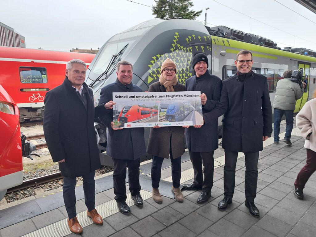 Schnell und ohne Umsteigen Erste Direktverbindung von Nürnberg zum Flughafen München agilis